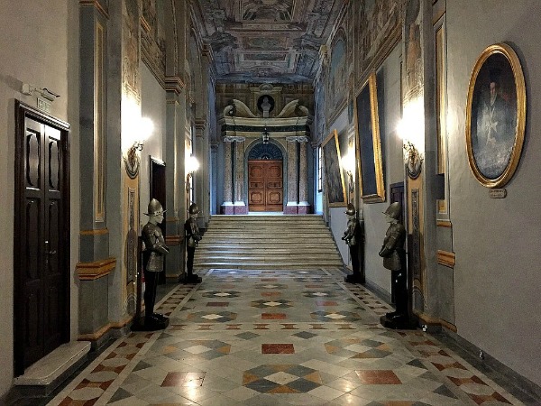 VALLETTA, MALTA - JUNE 17, 2018: The richly decorated corridor of