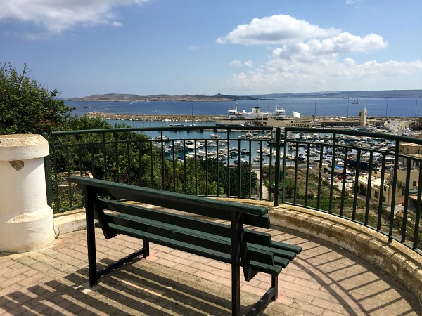 bench view mgarr harbour